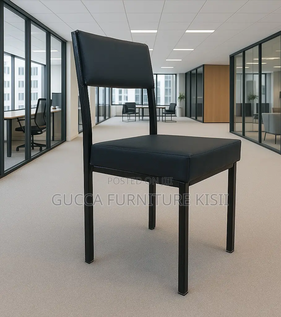 Black Armless Catalina Reception Stackable Chair