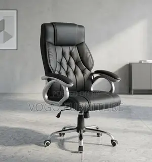 Office Chair; Leather Swivel Office Chair