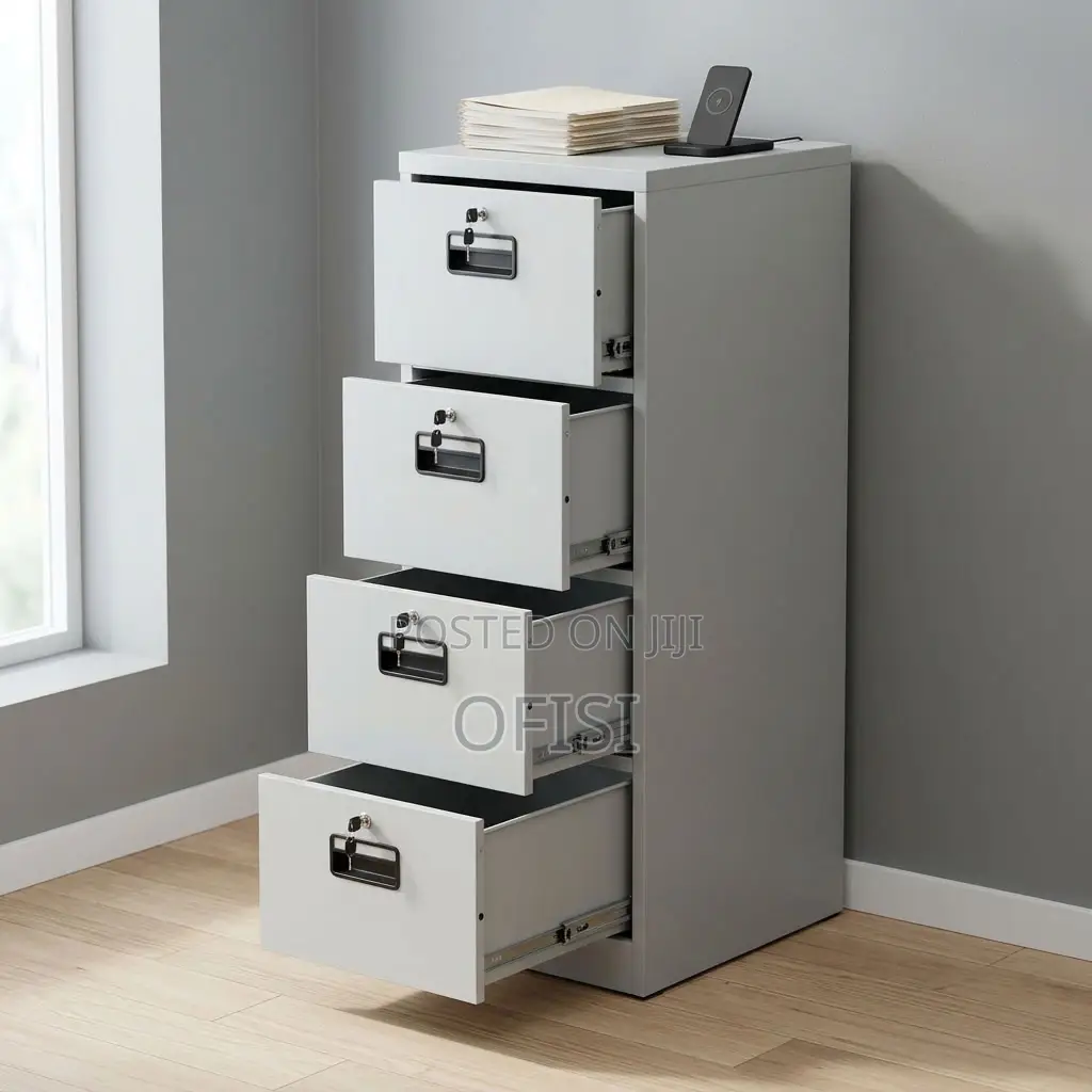 Office Cabinet; Heavy-Duty 4-Drawer Office File Cabinet