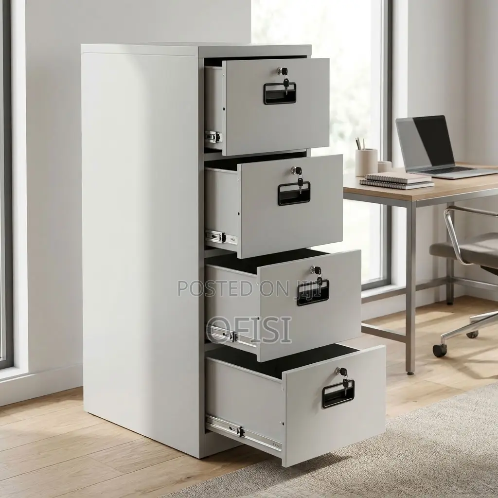 Office Cabinet; Heavy-Duty 4-Drawer Office File Cabinet