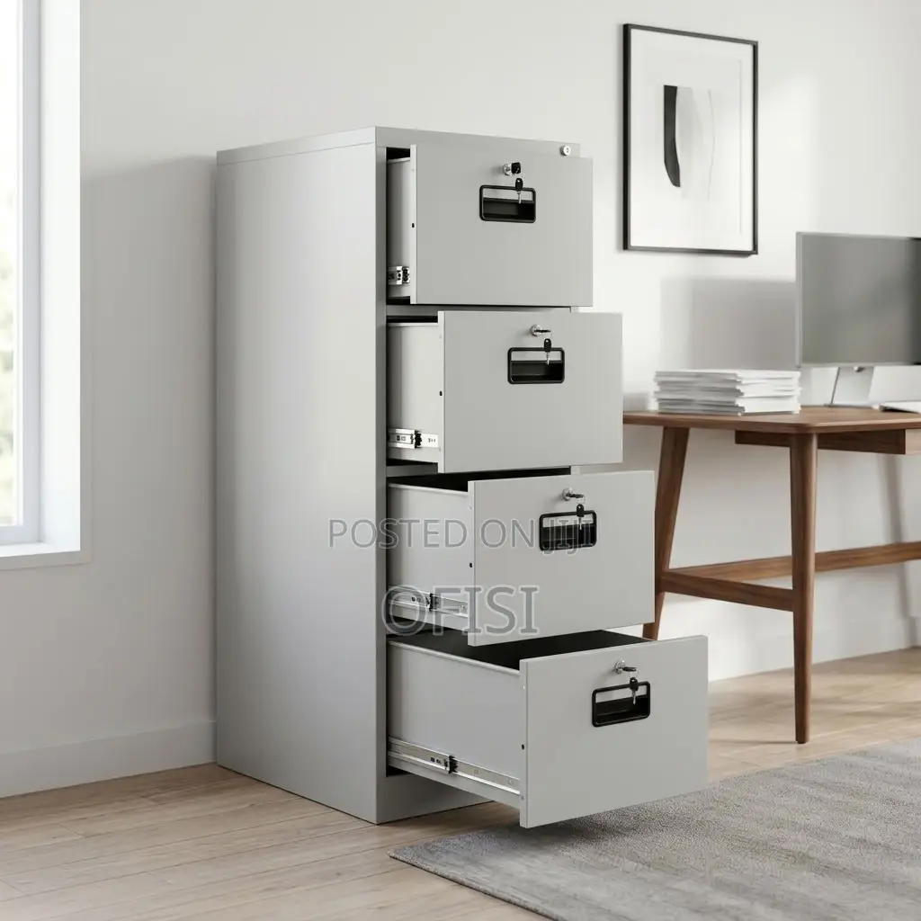 Office Cabinet; Heavy-Duty 4-Drawer Office File Cabinet