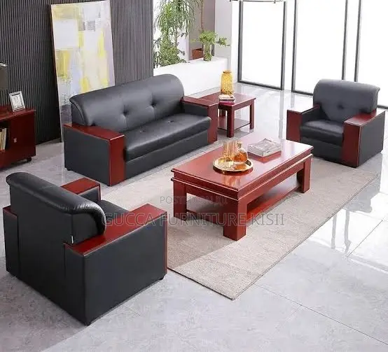 Leather Ergonomic 5 Seater Executive Office Couch