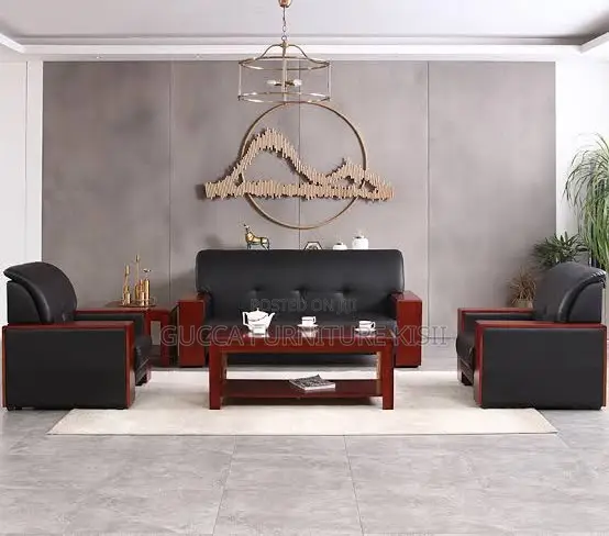 Leather Ergonomic 5 Seater Executive Office Couch