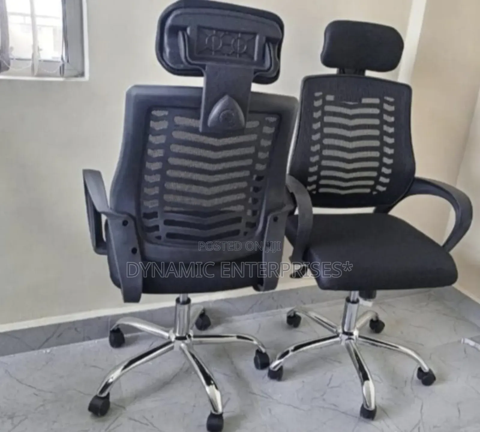 Mesh Office Chairs With Adjustable Headrests.