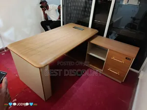 Elegant Office Desk With Side Return Cabinet