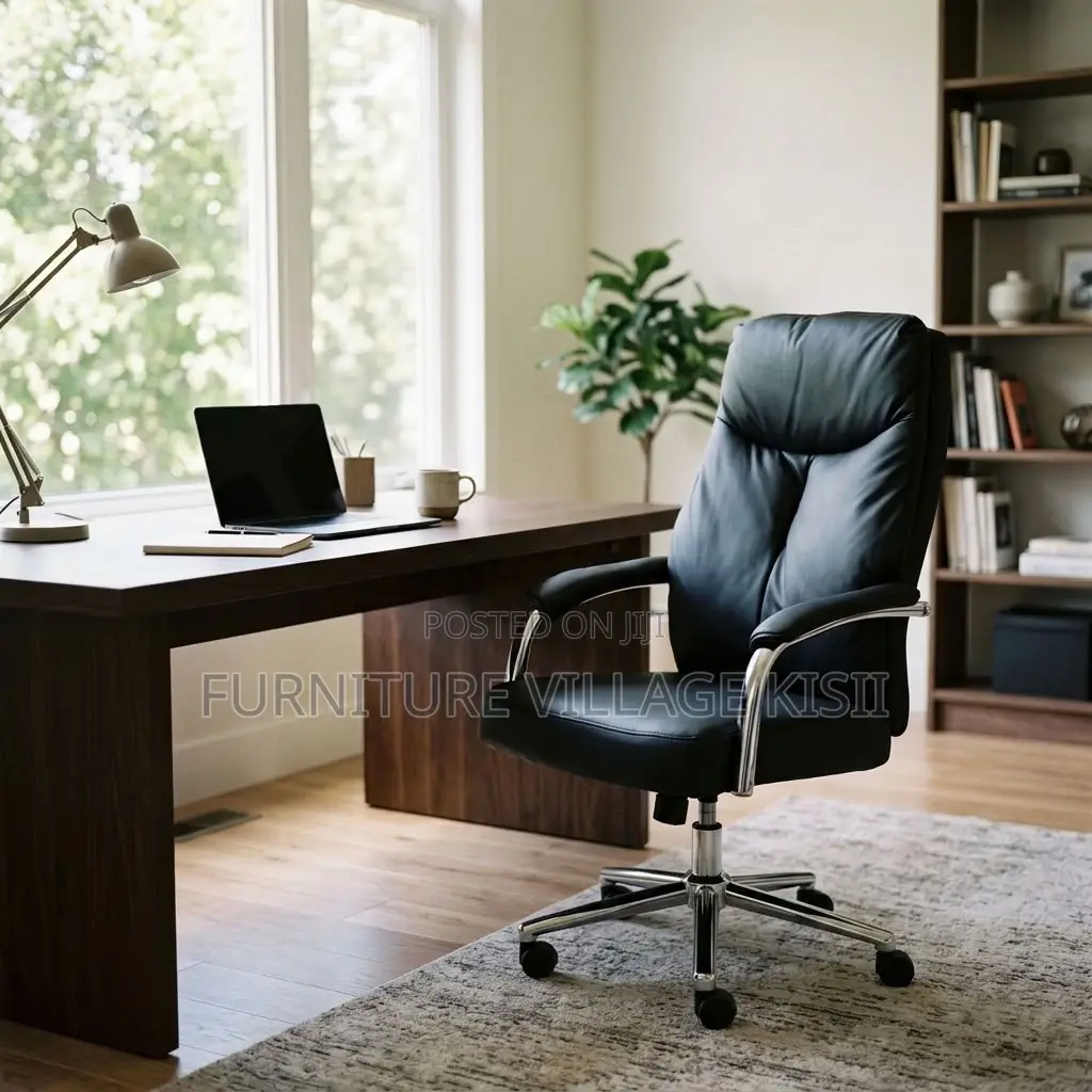 High Back Executive Office Swivel Leather Chair
