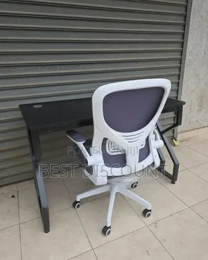 Office Desk With Ergonomic Office Chair