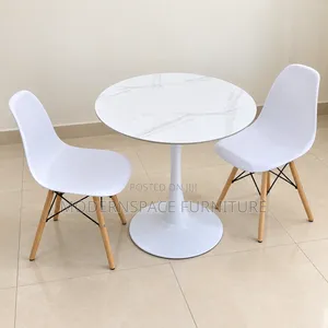 All White 2-Seater Dining Set