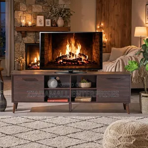 Dark Walnut Plus 5ft TV Stand - 2 Doors - Modern - New