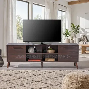 Dark Walnut Plus 5ft TV Stand - 2 Doors - Modern - New