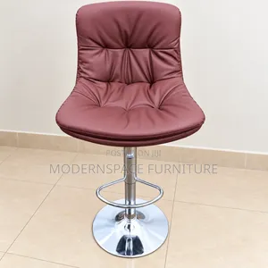 Swivel Bar Stool With Footrest and Back Support