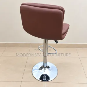 Swivel Bar Stool With Footrest and Back Support