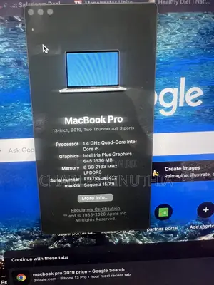 Laptop Apple MacBook Pro 2019 8GB Intel Core i5 SSD 256GB