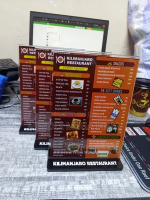 A5 Menu Stand, Acrylic Table Flag