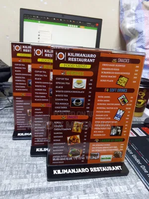 A5 Menu Stand, Acrylic Table Flag