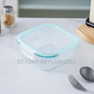 1200ml Square Borosilicate Glass Lunch Box