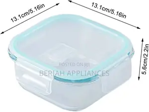 1200ml Square Borosilicate Glass Lunch Box