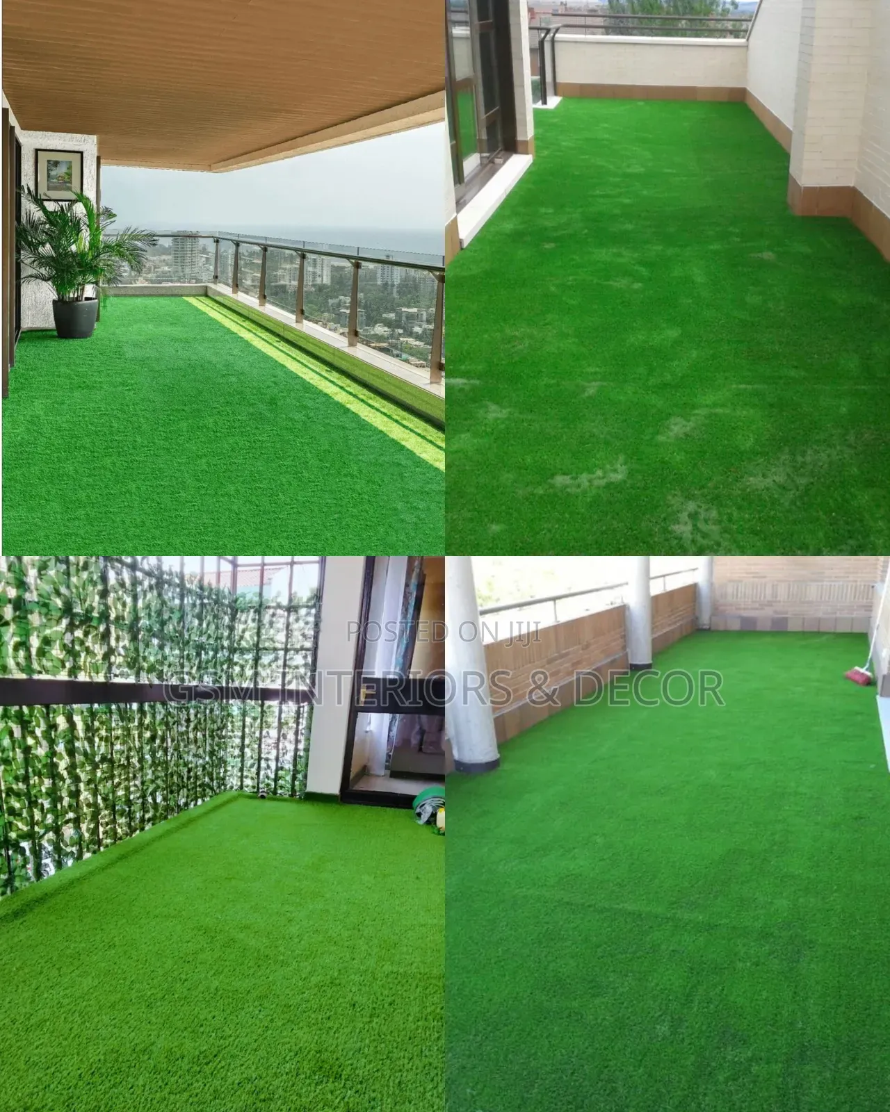 Artificial Green Grass Carpets for Outdoors to Watch Sunset