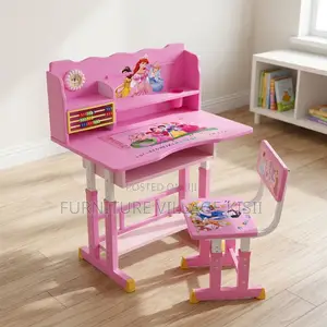 PInk Student Kids Desk Chair Set