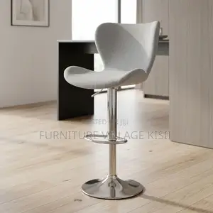 Low Back Velvet Bar Stool- Gray