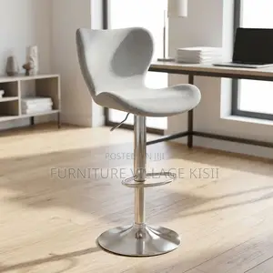 Low Back Velvet Bar Stool- Gray