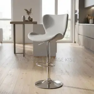 Low Back Velvet Bar Stool- Gray