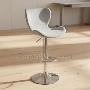Low Back Velvet Bar Stool- Gray