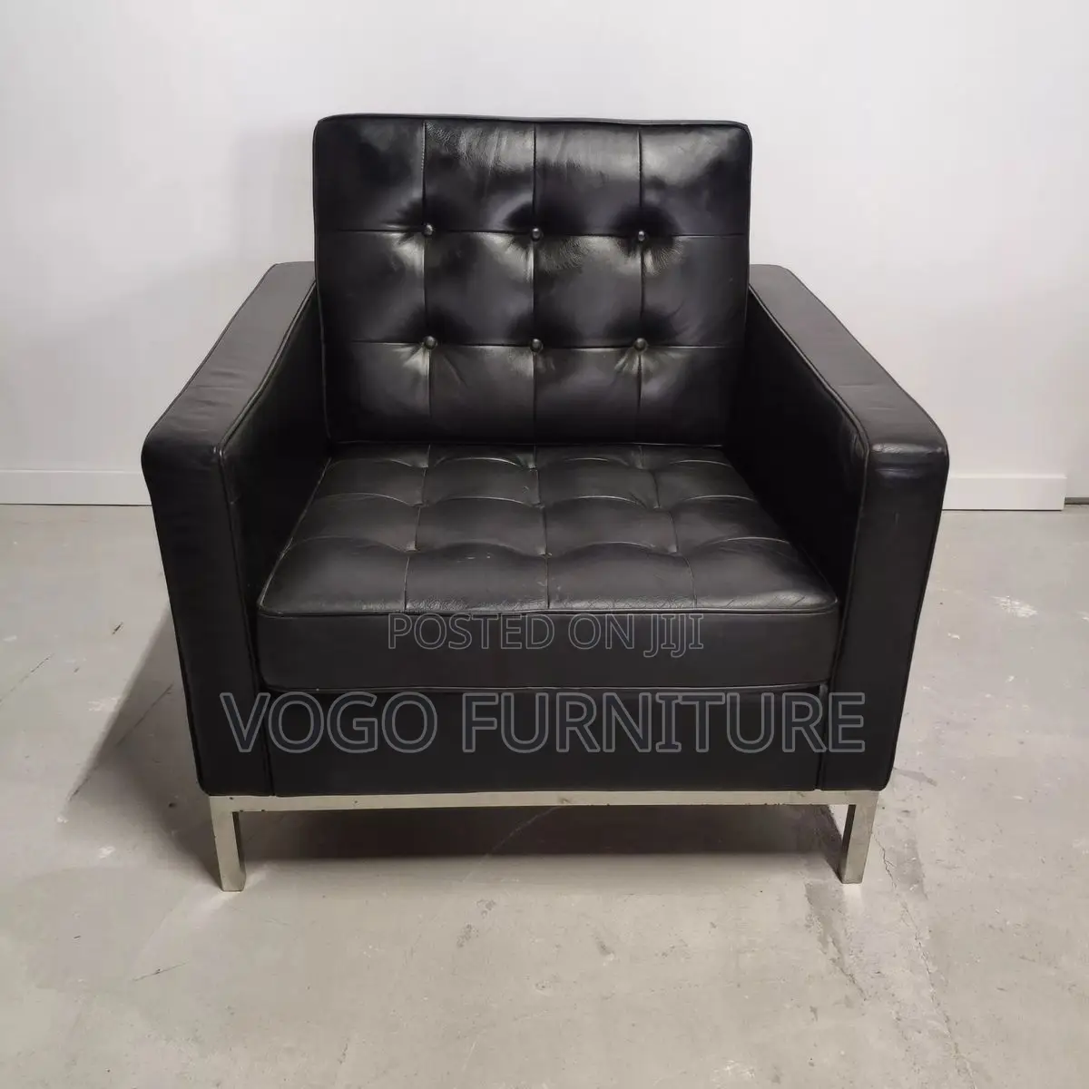 Office Sofa; 1-Seater Leather Office Sofa