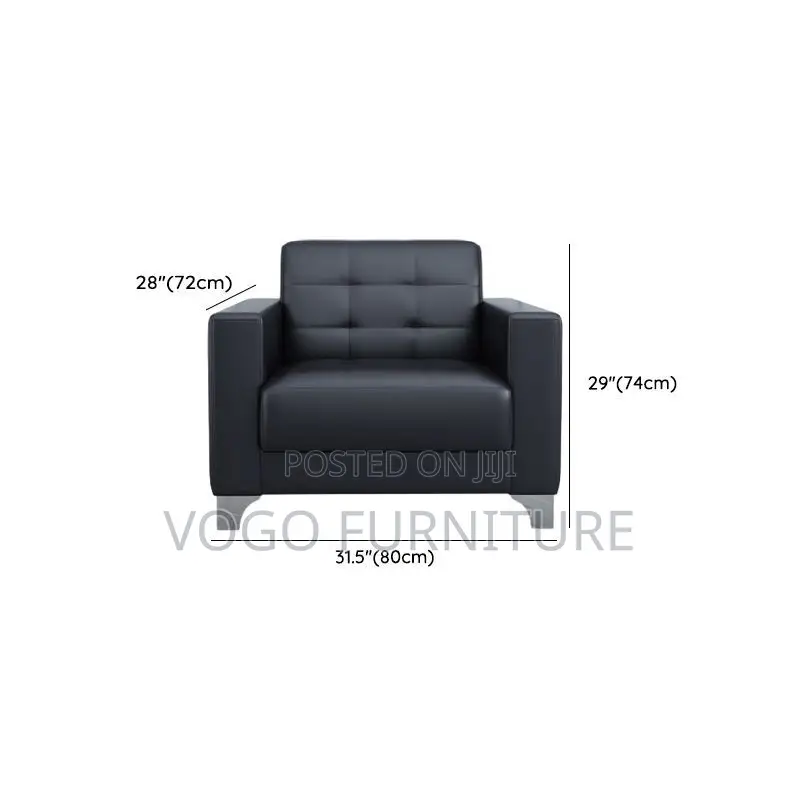 Office Sofa; 1-Seater Leather Office Sofa