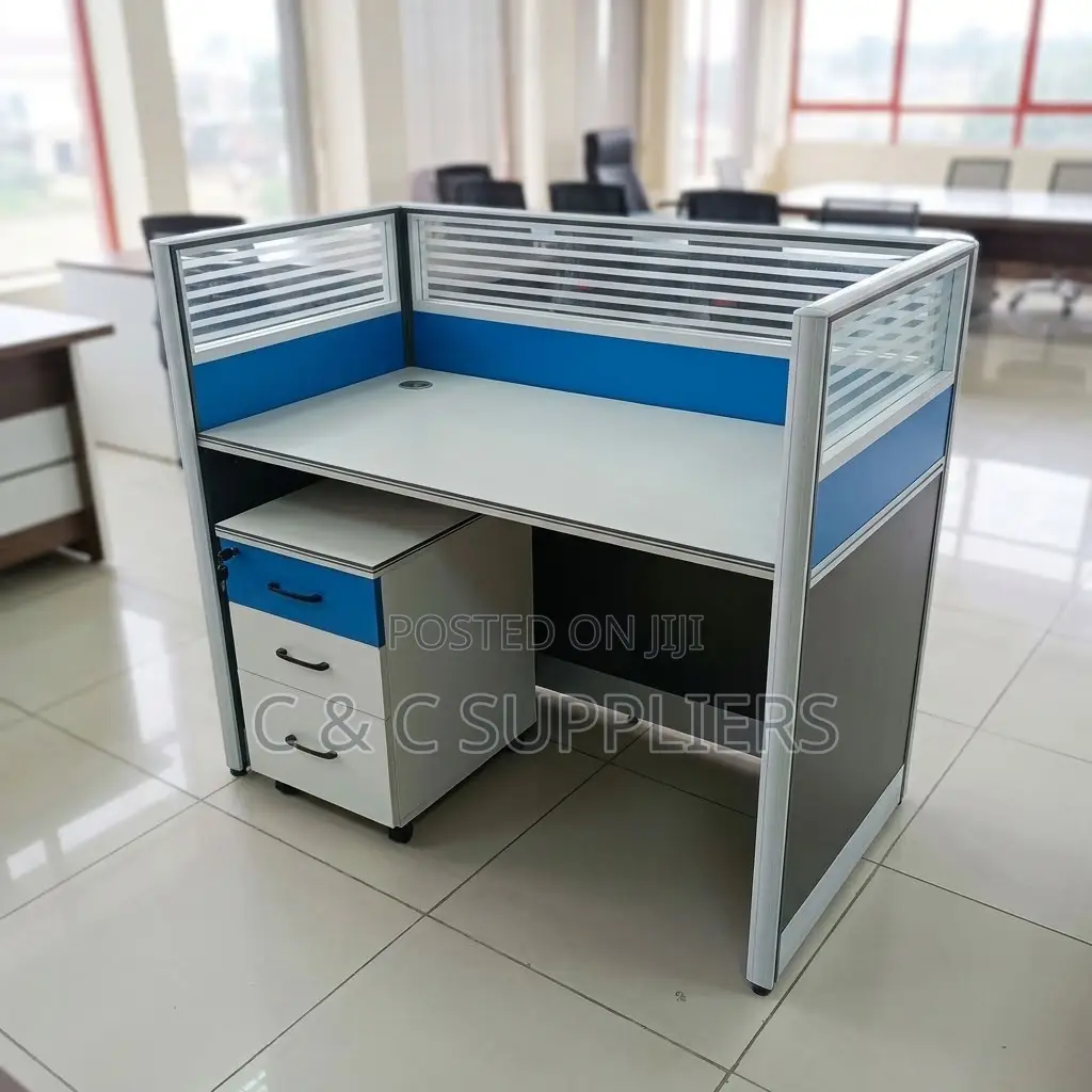 1-Way Modular Workstation Desk-With Pedestal