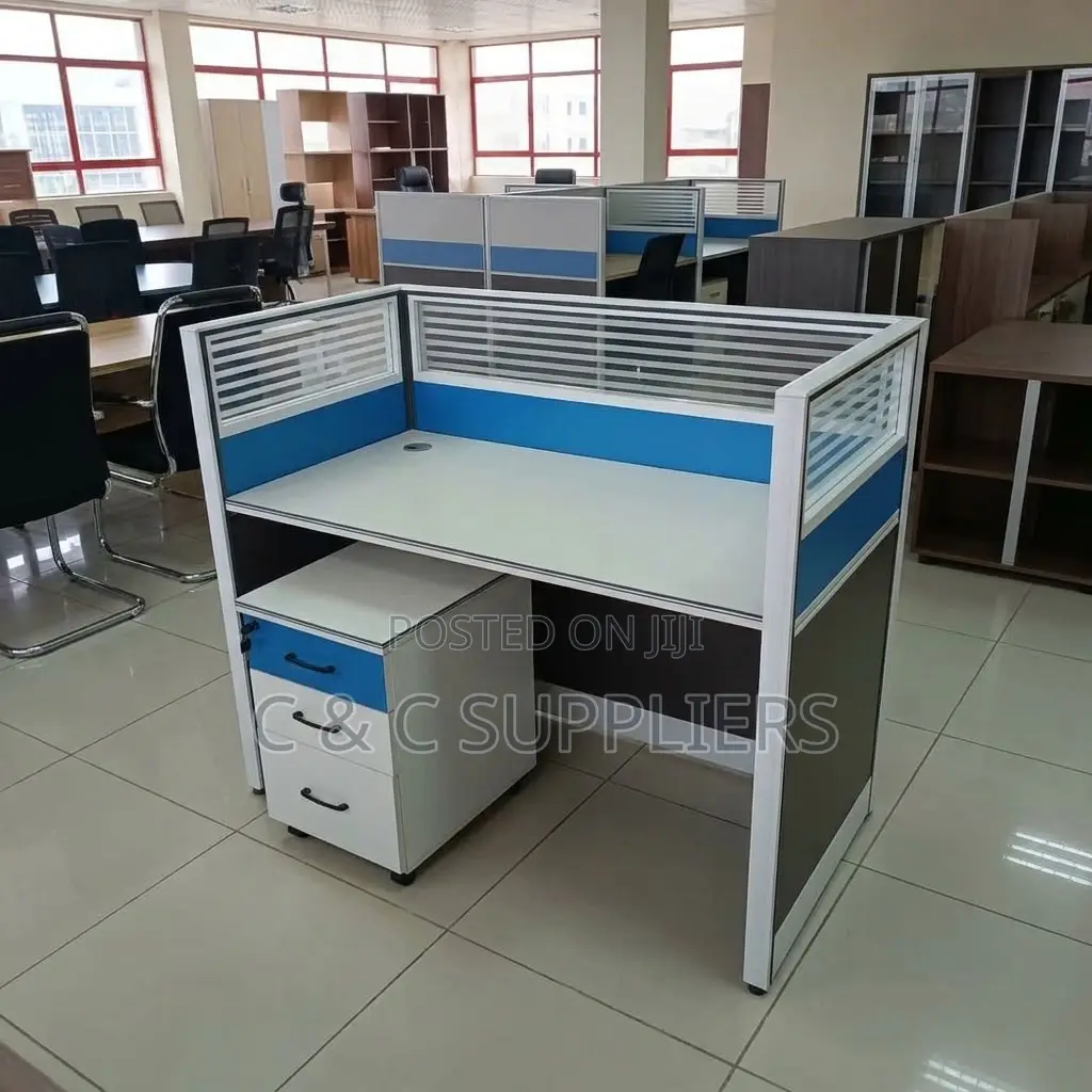 1-Way Modular Workstation Desk-With Pedestal