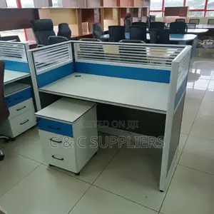 1-Way Modular Workstation Desk-With Pedestal