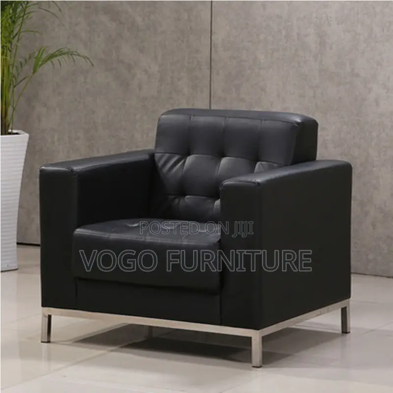 Office Sofa; 1-Seater Leather Office Sofa