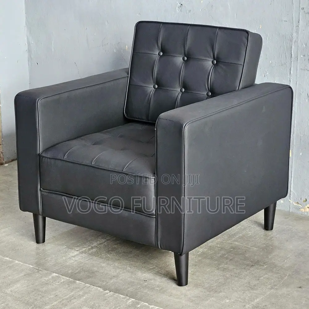 Office Sofa; 1-Seater Leather Office Sofa