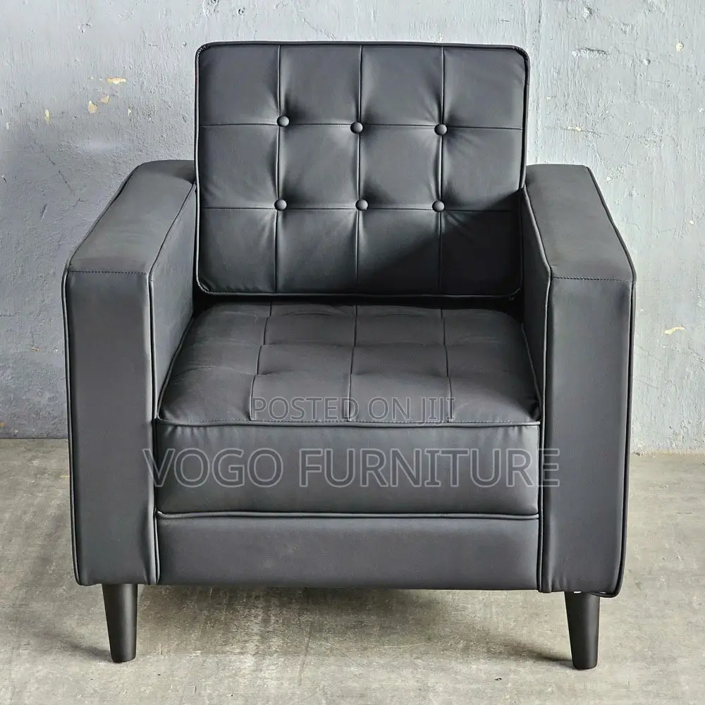 Office Sofa; 1-Seater Leather Office Sofa