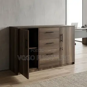 Credenza; 2-Door Credenza With Drawers