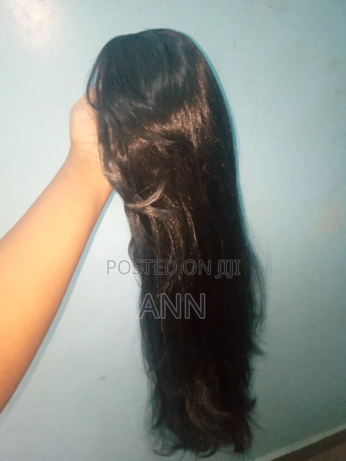 Customized 26" Soft Synthetic Straight Wig With Bangs and Layers.