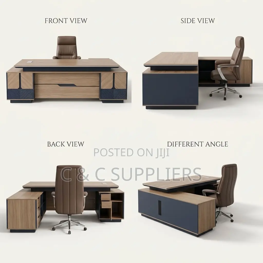 2.4 M Executive Table With Side Extension.
