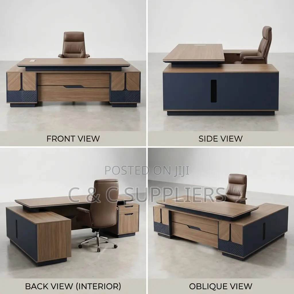 2.4 M Executive Table With Side Extension.