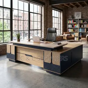 2.4 M Executive Table With Side Extension.