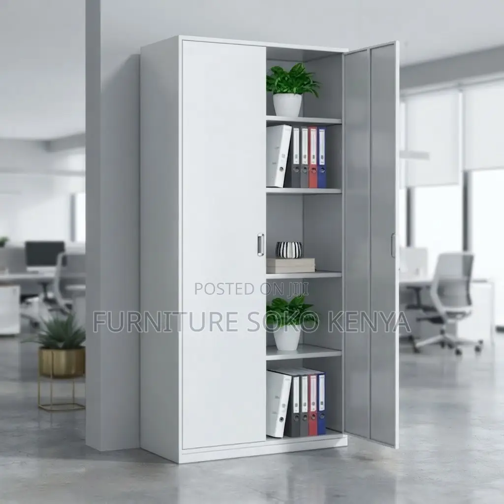Gray Office Filing Cabinet | Five Adjustable Storage Cabinet