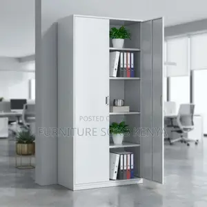 Gray Office Filing Cabinet | Five Adjustable Storage Cabinet