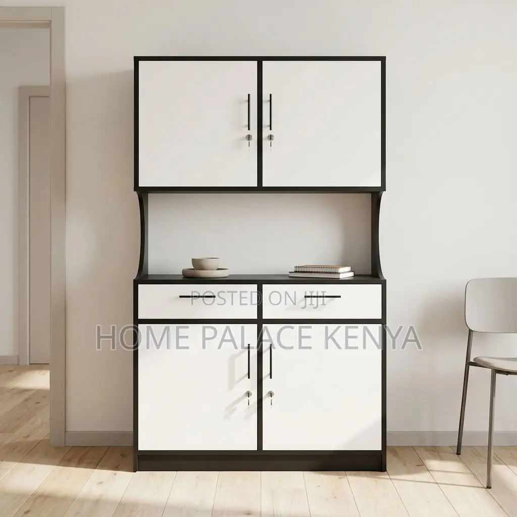 Kitchen Cabinet; Double Door White Kitchen Cabinet