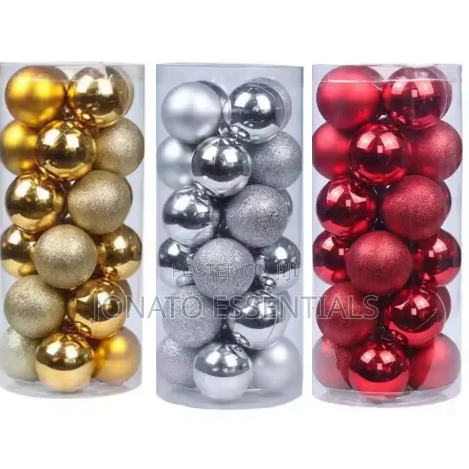 24Pcs 8cm Christmas Tree Baubles Set Holiday Decorations