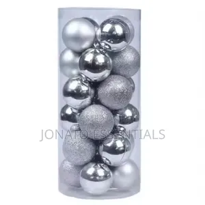 24Pcs 8cm Christmas Tree Baubles Set Holiday Decorations