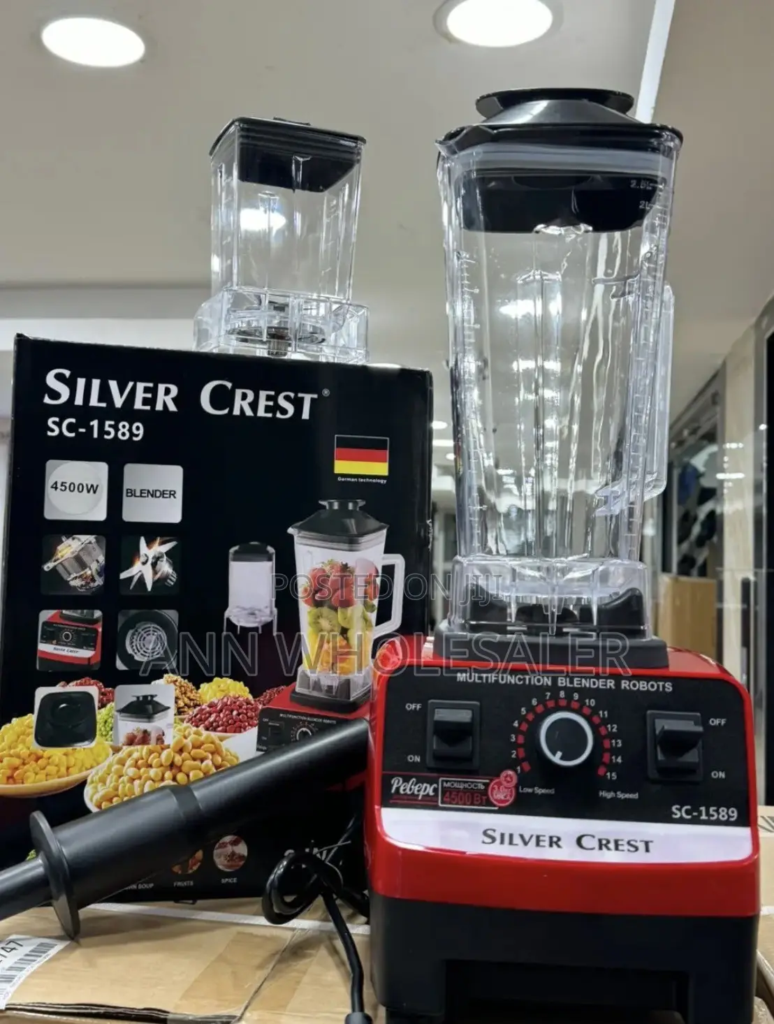 6800w 2 in 1 Silver Crest Heavy Duty Commercial Blender