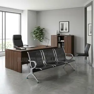 3-Person Metallic Reception Bench