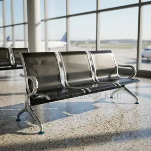 3-Person Metallic Reception Bench
