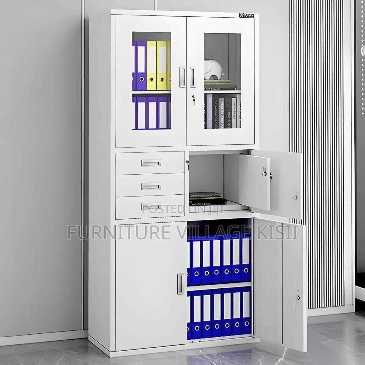 Metallic Filing Cabinet With Safe