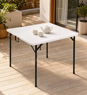 Indoor/Outdoor Polypropene Square Patio Folding Table